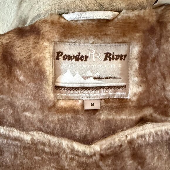 Powder River Outfitters Vest Micro suede Faux Fur Womens M - Picture 5 of 6